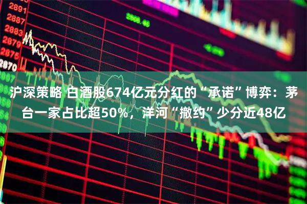 沪深策略 白酒股674亿元分红的“承诺”博弈：茅台一家占比超50%，洋河“撤约”少分近48亿