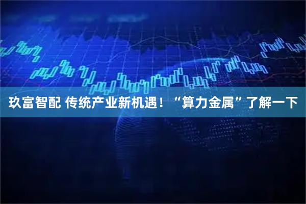 玖富智配 传统产业新机遇！“算力金属”了解一下
